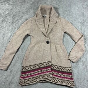 Banana Republic Womens Knit Long Cardigan Cardigan 2000s Twee Earthy Goblincore